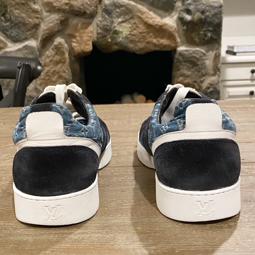 SOLD🎉 LOUIS VUITTON SUPREME Denim Sneakers Monogram - Picture 5 of 12